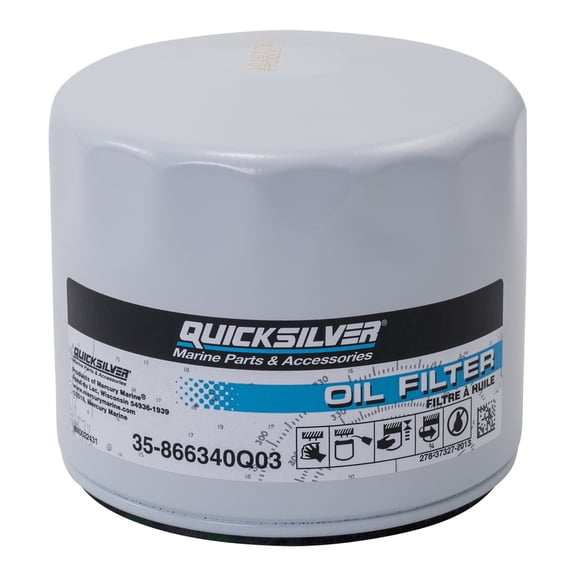 Quicksilver by Mercury Marine 866340Q03 Oil Filter, MerCruiser Sterndrive and Inboard Engines