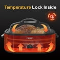 thumbnail image 6 of Superjoe 20QT Electric Roaster Oven, Stainless Steel Self-Basting Lid Removable Pan, Red, 6 of 8