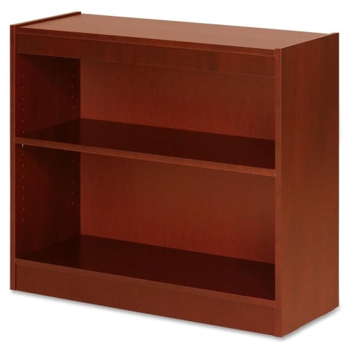 Lorell Two Shelf Panel Bookcase 36" x 12" x 30" x 0.8" - 2 Shelve(s) - Material: Veneer, Wood - Finish: Cherry