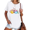thumbnail image 3 of Puntoco - Camiseta corta con cuello redondo y estampado de Pascua para mujer Puntoco Puntoco-3554, 3 of 5