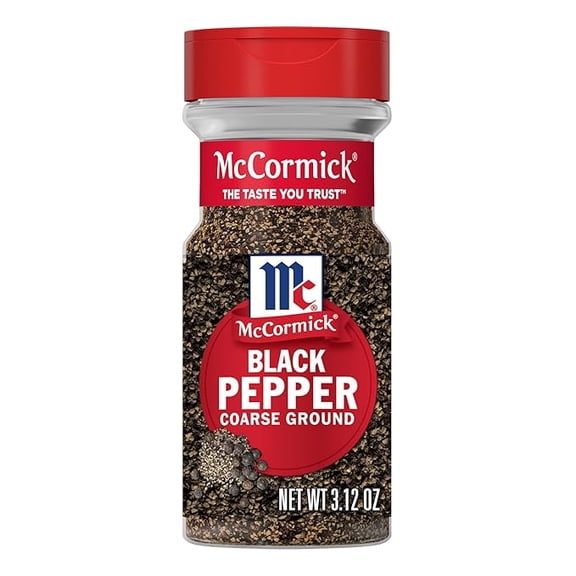 (1 pack) McCormick Coarse Ground Black Pepper, 3.12 oz