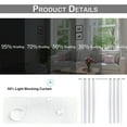 thumbnail image 4 of DONGPAI Outdoor Curtains for Patio 52 x 84 Inch Waterproof Grommet Light Blocking Curtain, White, 2 Panels, 4 of 7