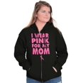 thumbnail image 4 of I Wear Pink For My Mom Breast Cancer Zip Up Hoodie Men's Women's Brisco Brands S, 4 of 6