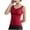 Wine, variant on Gnshining Thermal Underwear Bra for Women Casual Sleeveless V Neck Tank Top Fall Seamless Solid Color Warm Bottoming Tops