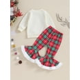 thumbnail image 4 of Toddler Baby Girl Christmas Outfits 6 9 12 18 24 Months 2 3 4 Years Sweatshirt Sweater Top+ Flared Pants Fall Winter Clothes Set, 4 of 8