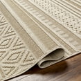 thumbnail image 4 of Livabliss Outdoor Rugs, 5x7 Rockport Modern Ivory Area Rug for Patio, Porch, Deck, Backyard, Waterproof Indoor Outdoor Carpet (5'3" x 7'), 4 of 6