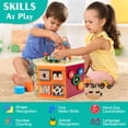 thumbnail image 3 of Activity Cube WOODMAM Farm Animal 9 en 1 Montessori para niños pequeños, 3 of 7