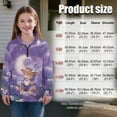 thumbnail image 7 of Chririnla Lavender Highland Cattle Lightweight Comfy Casual Girls Quarter Zip Up Sweatshirt Pullover Sweatshirts Athletic Sportswear for Fall Winter Gym Size 7-8, 7 of 7