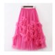 thumbnail image 4 of Vestido de falda de Hada de borde dulce Vintage para mujer, Falda Midi de tul de Cintura elástica de Hada de línea A, Swing grande Irregular, 4 of 5