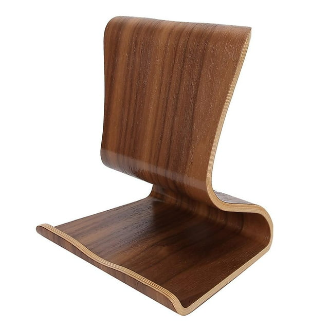 Support de téléphone portable en bois, support de tablette de table pour chevet, bureau, marron