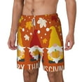 thumbnail image 2 of Balery Happy Thanksgiving Three Gnomes Mens Swim Trunks Swim Shorts for Men Quick Dry Inseam Beach Shorts with Compression Liner Pocket-Medium, 2 of 9