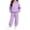 Purple, variant on Eltusu Girls Outfit Sets Two Pieces, Sports Elastic Waist Long Sleeve Hoodies and Joggers Sets Light Blue Size 7-8 T