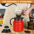 thumbnail image 5 of YasTant 34 Oz Thermal Coffee Carafe, Double Wall Stainless Steel Insulated Vacuum Coffee Pot Teapot for Keeping Hot, 1 Liter Beverage Dispenser with Removable Tea Filter – Red, 5 of 8