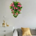 thumbnail image 6 of Artificial Hanging Flowers for Outdoor, Fake Plants Long Vine Morning Glory Eucalyptus, UV Resistant Realistic Faux Greenery Indoor Outside Patio Porch Garden Spring Decor, 6 of 7