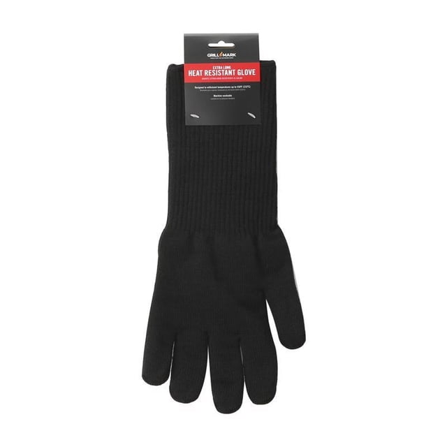 Guantes para asar, tela Grill Mark, 1 paquete, resistente al calor, color negro