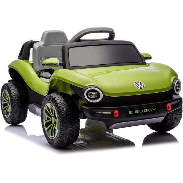 Bingirl Kids Electric Vehicle Licensed Volkswagen | 12V Ride-On Toy with Remote Control | LED Lights, MP3, and Bluetooth Green