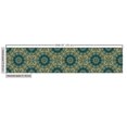 thumbnail image 3 of Ambesonne Mexican Fabric by the Yard Upholstery, Whimsical Floral Ethnic Art, 1 Yard, Sand Brown Dark Teal, 3 of 5