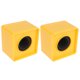 thumbnail image 1 of 1 pieza portátil de moldeo por inyección de ABS con forma cuadrada, micrófono de micrófono, logotipo de la estación de bandera (amarillo), 1 of 8