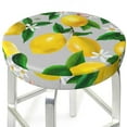 thumbnail image 3 of Bingfone12 Inch Padded Round Bar Stool Cover Cushion With Elastic Fabric Round Chair Seat - Lemon1, 3 of 7