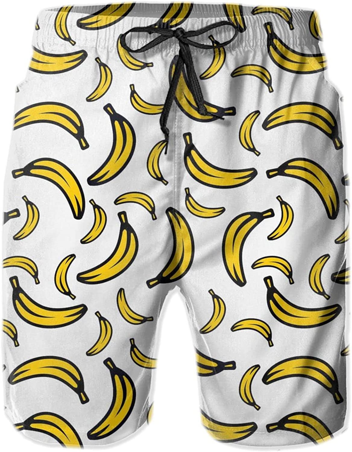 Men's Bananas Swim Shorts Quick Dry Summer Beach Trunks Swimwear Hawaii