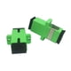 thumbnail image 2 of Cerrxian Sc Adaptador De Fibra Óptica Monomodo Sc Hembra A Sc Hembra Apc Simplex Acoplador De Fibra Óptica Monomodo Adaptador De Conector De Internet De Red Con Panel De Montaje (Verde, Paquete De 5), 2 of 5
