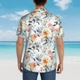 thumbnail image 6 of Xecao Lilies Flowers print Hawaiian shirt - a stylish short-sleeve button-down for men, perfect for casual beach and tropical outings., 6 of 9