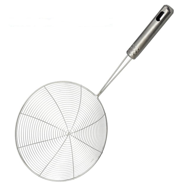 Wosthever Colador de araña sólido Skimmer Cucharón Utensilios de cocina de acero inoxidable Herramienta Papas fritas Utensilio para freír pescado Cocina y Comedor Plata #18 Wosthever JJ17828-02B