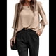 thumbnail image 2 of Blusa Elegante de Larga con Cuello Redondo para Mujer, Ideal para Otoño e Invierno, con Botones en la Espalda Albaricoque S, 2 of 7