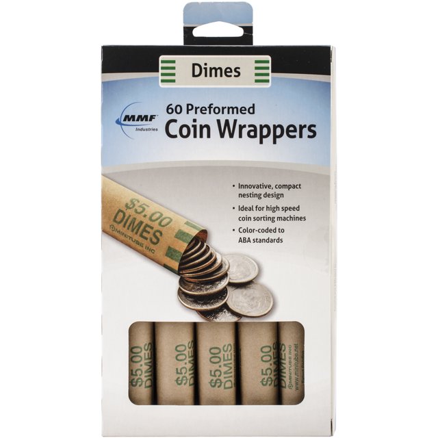 Dime - Nested Preformed Coin Wrappers 60/Pkg - Walmart.com