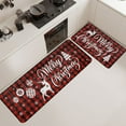 thumbnail image 5 of XEOVHV 2 Pcs Christmas Kitchen Rugs And Mats,Floor Non-Slip Backing Mat Merry Christmas Kitchen Decor Kitchen Rug Sets Xmas Decor (16x24in+16x48in), 5 of 6