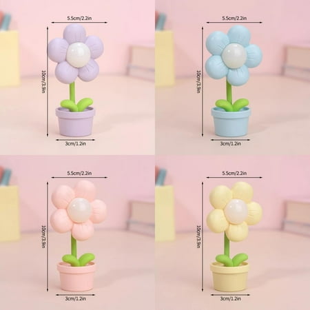 

WAGZOQN Mini Lovely Cute LED Flower Night Light - Adorable Small Table Lamp for Kids Toy Bedside Bedroom and Holiday Gift Giving - Sweet Desktop Ornament