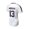 thumbnail image 3 of U.S. Soccer USWNT Player Shirt – Adult Women's Official USA Flag Football Tee Top - Morgan 13, White, Large, 3 of 4