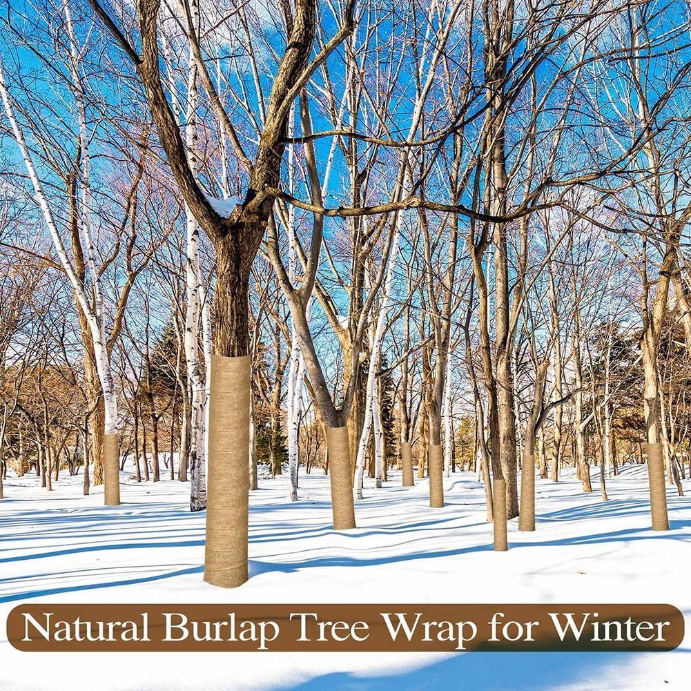 ANPHSIN Natural Jute Burlap Tree Wraps- 7.8 × 9.8' Winter Plants
