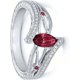thumbnail image 4 of Women Ring Inlaid with Oval Artificial Gems Rhinestone Shiny Ring Jewelry Birthday Gifts (Rose red, Size 10), 4 of 4