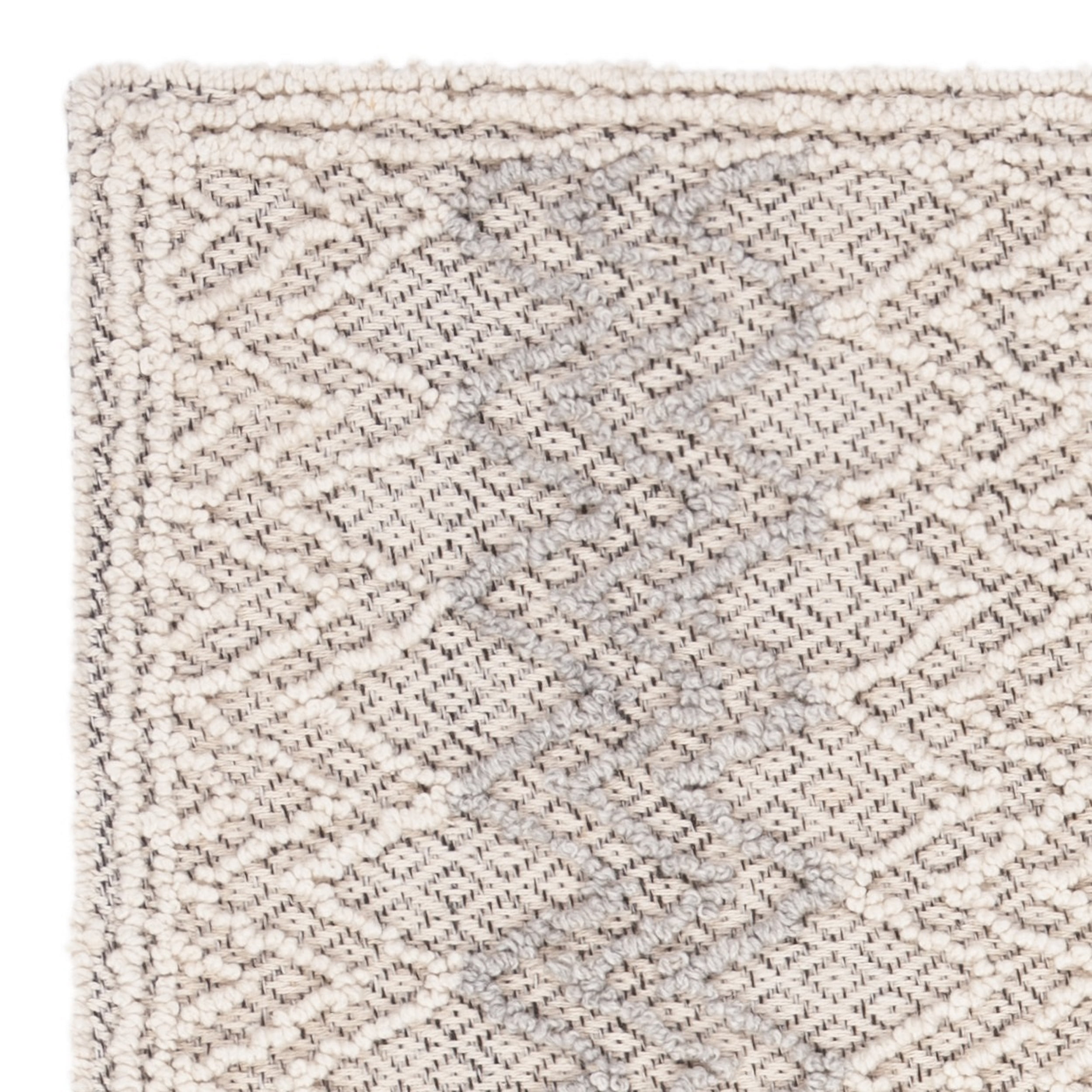 SAFAVIEH Trace Hermite Geometric Chevron Wool Area Rug, Blue/Black, 2'3" x 4'