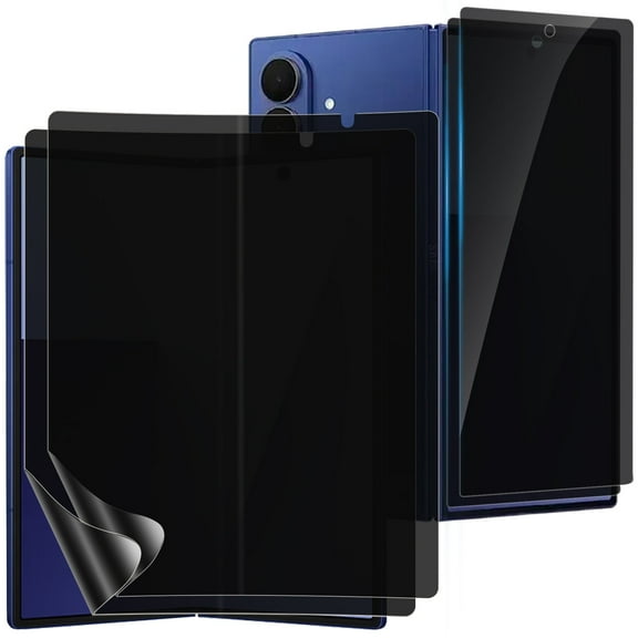ZYQEEE Privacy Screen Protector for Samsung Galaxy Z Fold 7, 2Pack Inside Flexible TPU Film   2Pack Front Tempered Glass,No Creases, Self-Healing, Anti-Spy Protective Film for Samsung Galaxy Z Fold7
