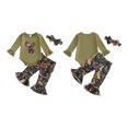 thumbnail image 2 of BemeyourBBs Newborn Baby Hunting Deer Outfit Infant Baby Girl Spring Fall Winter Outfit Long Sleeve Romper Jungle Camouflage Pants Headband 3Pcs Set, 2 of 10