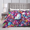 thumbnail image 5 of Hello Kitty Blanket, Super Soft Throw Blanket, Cozy Flannel Blankets For Boys Girls, Warm Blankets For Couch Sofa Bed, 40"X30", 5 of 9