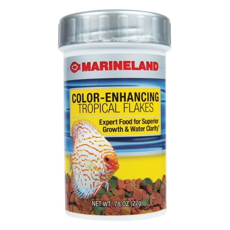 Marineland Color- Enhancing Tropical Flakes 0.78 Ounce, Expert Fish Food Formulation