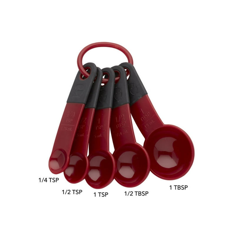 KitchenAid KE058OHERA Classic Measuring Cups, Set of 4, Red/Black