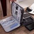thumbnail image 3 of Three-Layer Travel Cable Organizer Bag for Electronics Accessories, Including Cables, Chargers, Power Bank, Mouse, iPad, Phone, SD Card, and Hard Disk, 3 of 5