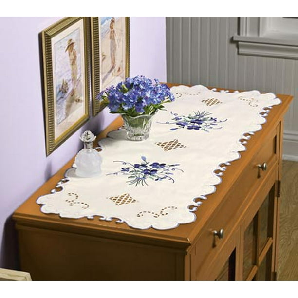 Lace Violet Dresser Scarf Table Runner