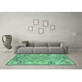 thumbnail image 3 of Ahgly Company Indoor Rectangle Persian Turquoise Blue Traditional Area Rugs, 2' x 4', 3 of 4