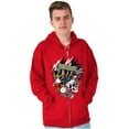 thumbnail image 3 of Live Fast Eagle Skull Dice Tattoo Zip Up Hoodie Men's Women's Brisco Brands S, 3 of 6