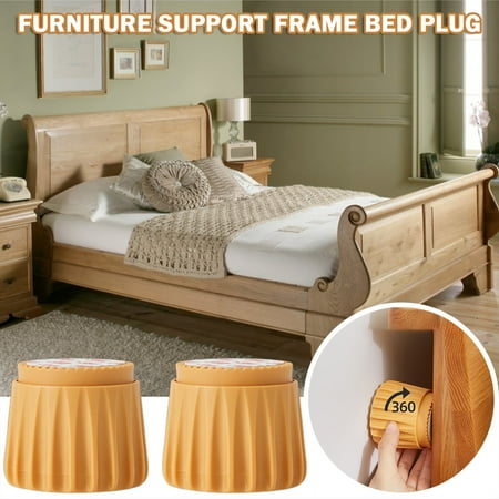 

2 Pack Holders Adjustable Pads Easy To Install Support Stabilizers Furniture Protection (Orange)