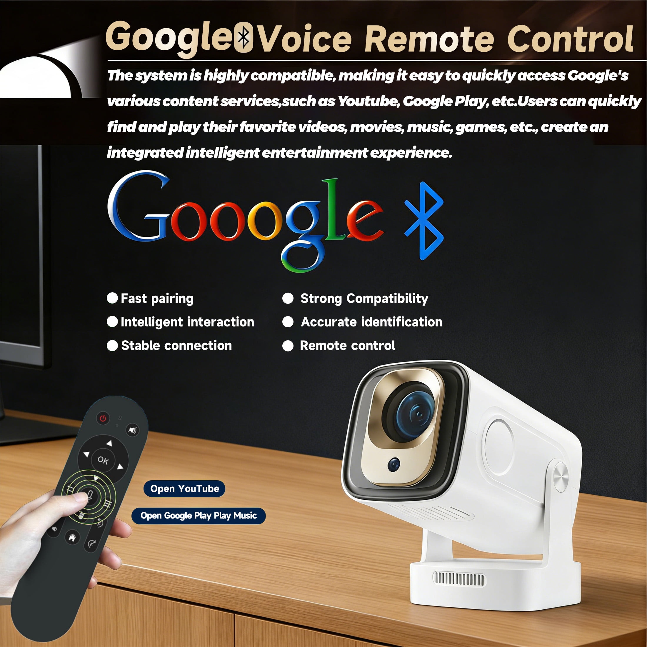 BDQ 2.4G+5G WiFi Bluetooth 4K Support Native 1080P, 240ANSI LM,Full HD Movie Projector, LCD Technology 130" Display Home Theater.