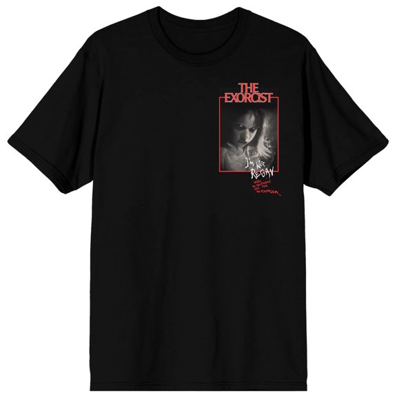 The Exorcist Possessed Regan Screengrab Crew Neck Short Sleeve Men's Black T-shirt-Medium