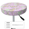 thumbnail image 4 of Hirioo Hand drawn bunny for Round Bar Stool Seat Covers Washable Stool Cushion Slipcover Elastic Bar Chair Covers for 12-14 Inch Chair-12 inch, 4 of 7