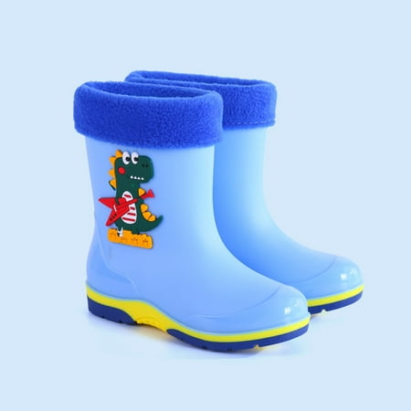

Cathalem Tall Boots for Winter Cotton Waterproof Princess Shoes Cartoon Of Waterproof Rain Shoes For Glitter Rain Boots Girls BU2 9 Years