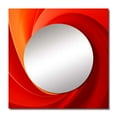 thumbnail image 2 of Designart "Vortex of Red Perpetual Pulse III" abstract spirals Square Mirror For Wall Decor - Large Red Square Mirror Printed Wall Decor - Modern Square Living Room Mirror, 2 of 5